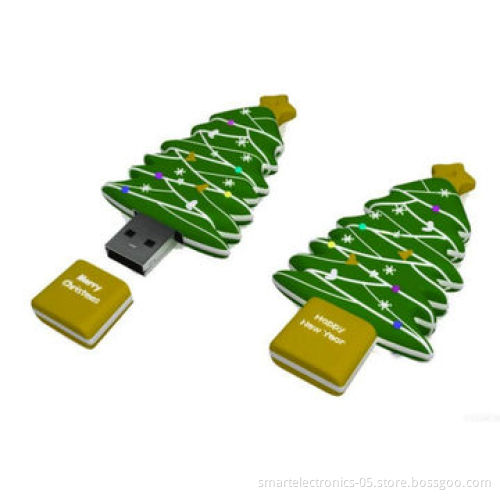 Christmas tree USB flash drives, QC passed/3yrs warranty/64MB-128GB, free package, printing/grade ANew